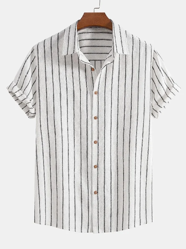 Shop the best clothing sales of the year!  Cotton Blend Striped Button Up Shirt