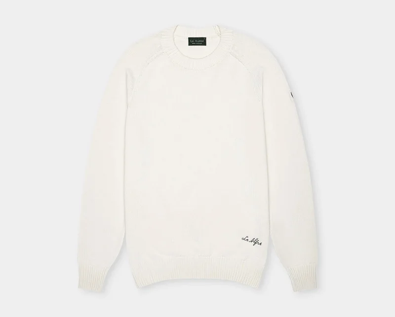Flash sale: Save big on men's clothing this weekend!  Cotton Crewneck Cream Sweater