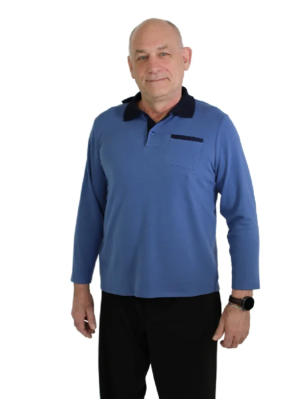 Top-rated clothing on sale – Shop now and get up to 80% off!  Dale Adaptive Long Sleeve Polo - Royal Blue