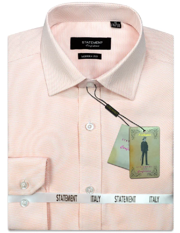Exclusive offers on the latest clothing styles for men .  MODERN FIT PEACH PIN DOT DRESS SHIRT