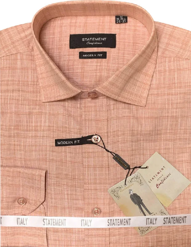 Shop the best clothing sale – Limited-time offer.  MODERN FIT COPPER DRESS SHIRT SELF TEXTURED