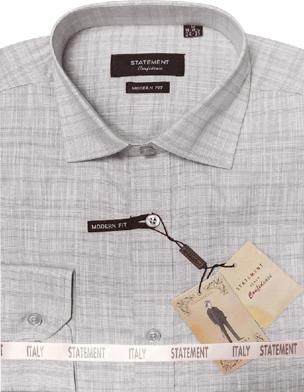 Shop clothing essentials at a fraction of the price –  MODERN FIT GRAY DRESS SHIRT SELF TEXTURED