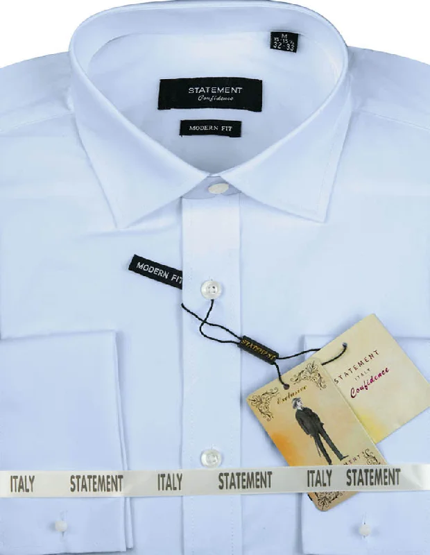 Shop the ultimate men’s clothing sale – incredible prices on your favorite styles.  MODERN FIT BLUE DRESS SHIRT WITH FRENCH CUFF