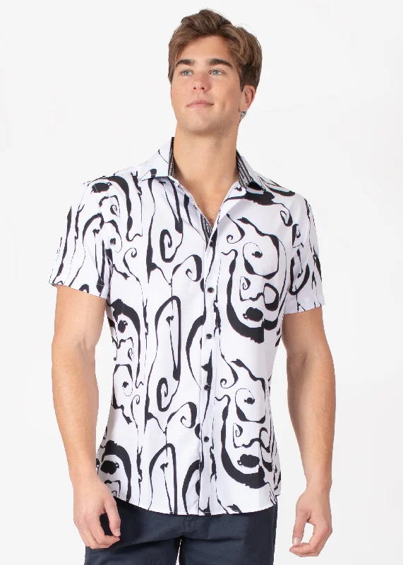 Flash discounts on men’s clothing – Don’t miss out!  Fluid Fusion Button-Up Short Sleeve Dress Shirt