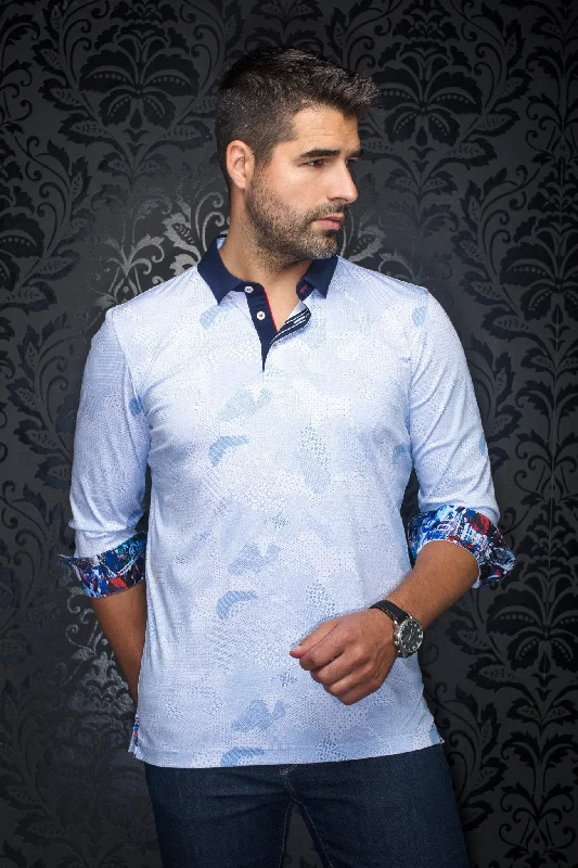 Upgrade your wardrobe with stylish men's apparel – now on sale!  AU NOIR | Polo | Frontenac White/Blue