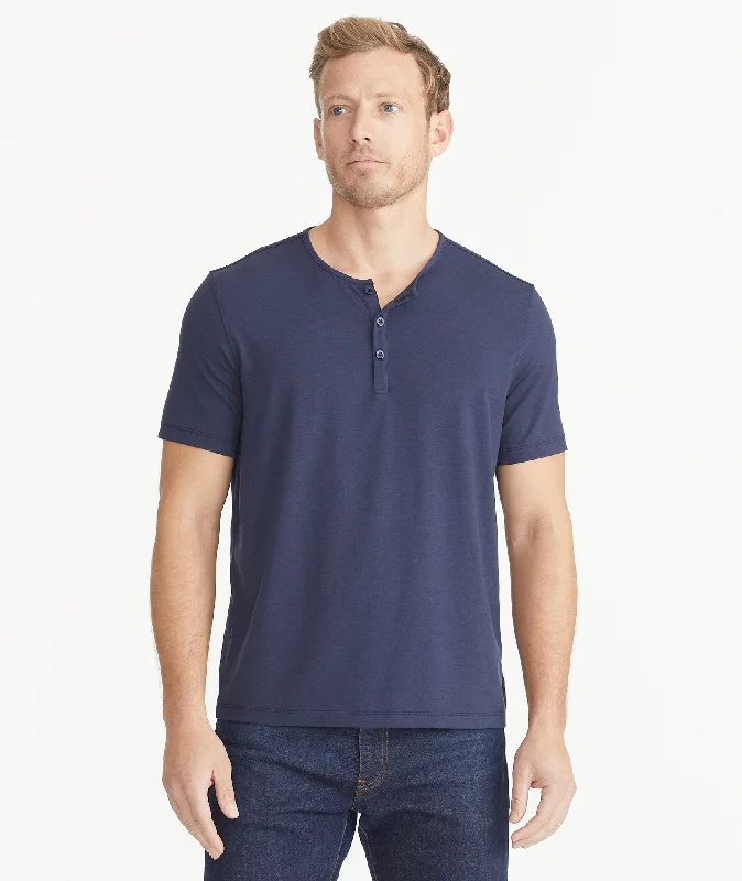 Flash sale: Save big on men's clothing this weekend!  EcoSoft™ Short-Sleeve Henley