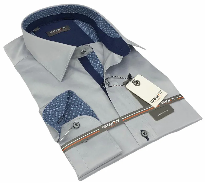 Get 20% off your first order of men’s fashion.  JAMES GREY LONG SLEEVE SPORT SHIRT