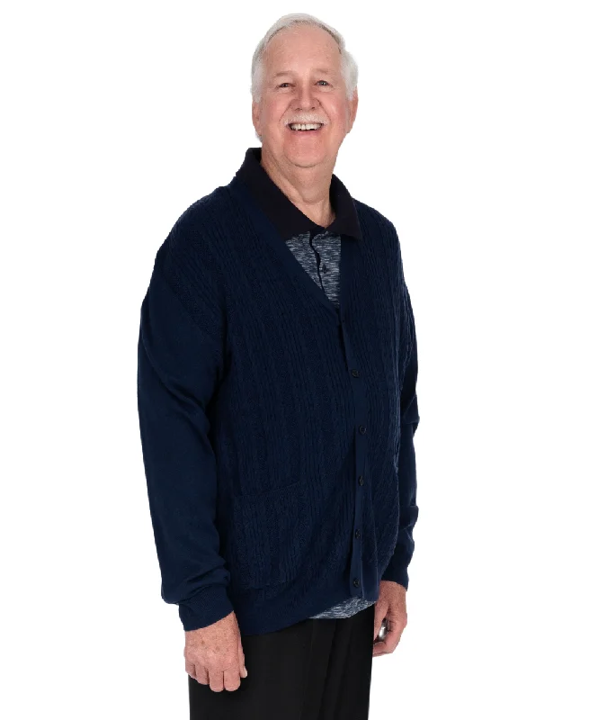 Exclusive online discounts – Shop clothing for every occasion!  Harold Adaptive Cardigan - Navy