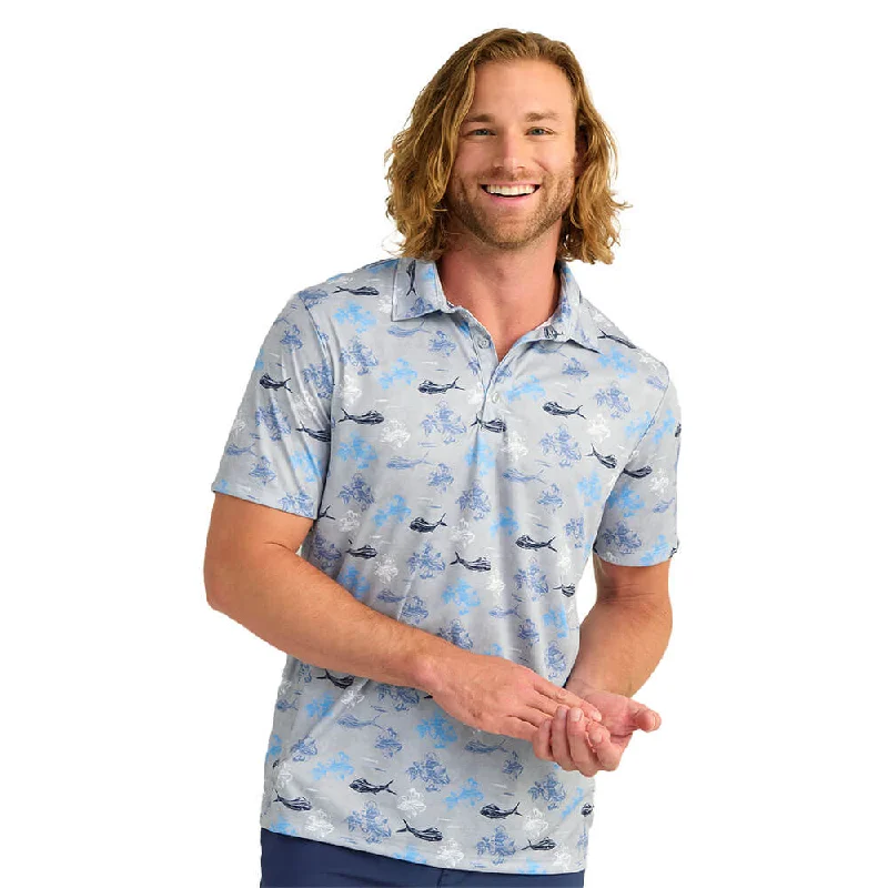 Shop affordable clothing for all occasions –  Huk Performance KC Pursuit Printed Polo Shirt - Marolina Blue