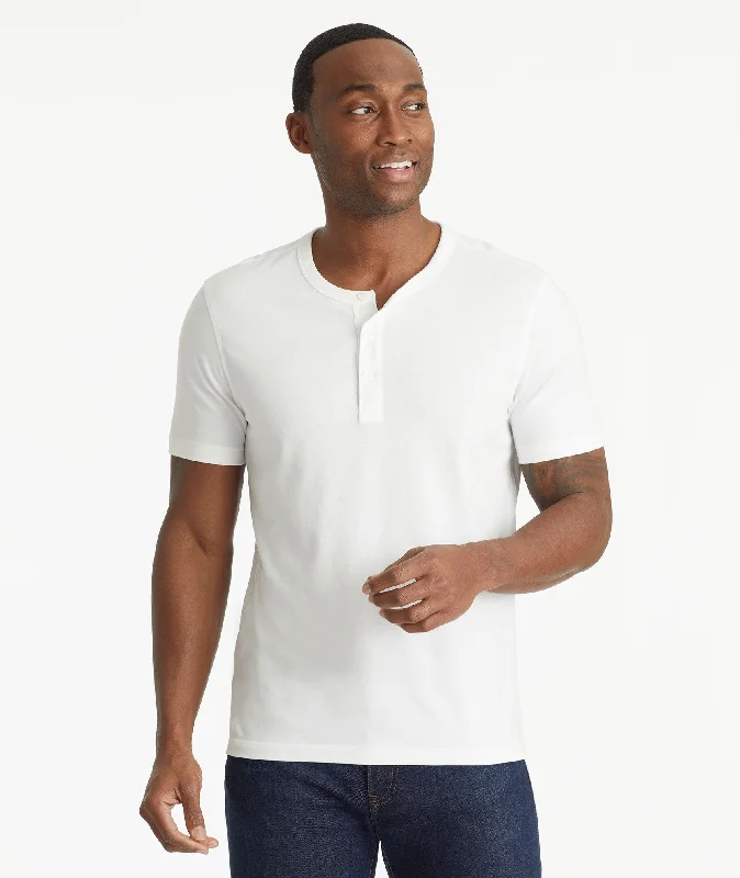 Limited-time promo – up to 70% off on men's essentials.  Ultrasoft Short-Sleeve Henley