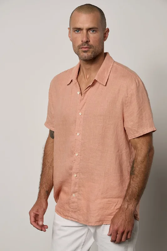 Flash sale alert! Shop fashion-forward clothing at discounted prices.  MACKIE LINEN BUTTON-UP SHIRT