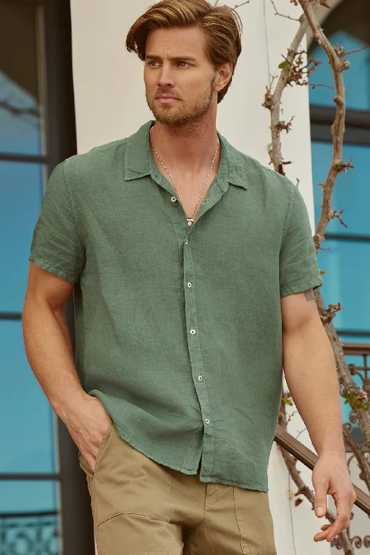 Flash discounts on men’s clothing – Don’t miss out!  MACKIE LINEN BUTTON-UP SHIRT