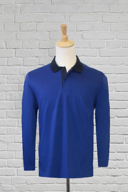 Limited-time offer!  Men's Long Sleeve Adaptive Polo - Cobalt