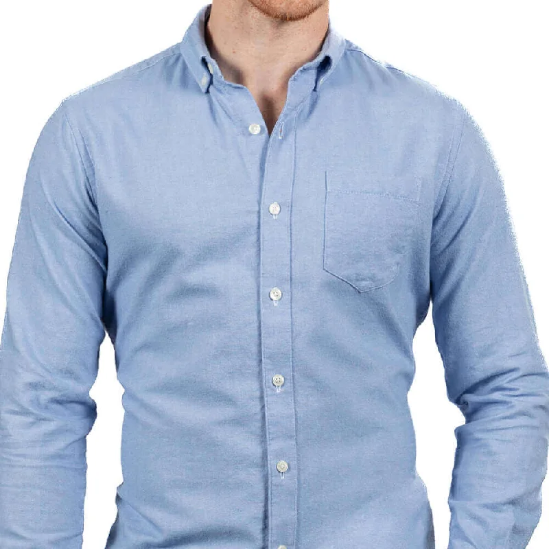Save up to 60% on new arrivals in clothing – Shop now!  MICKEY Brushed Cotton Long Sleeve Shirt in Light Blue Melange