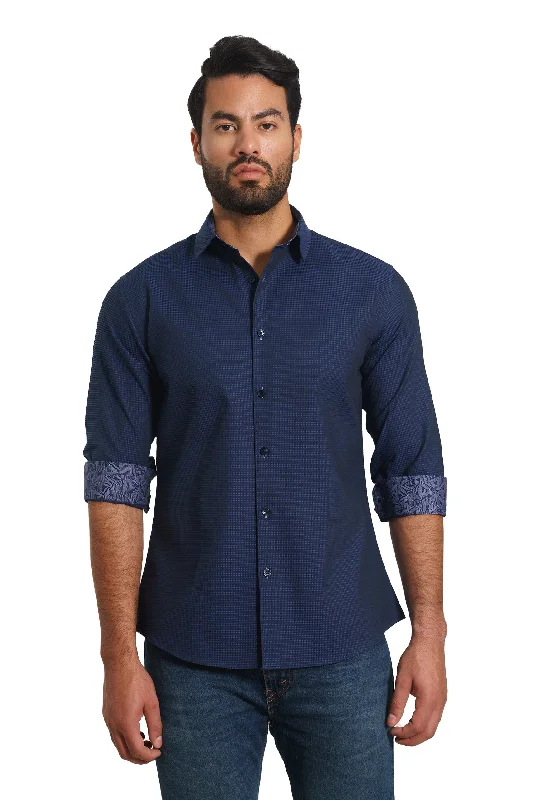 Shop the best clothing sale – Limited-time offer.  Navy Long Sleeve Shirt Th-2882