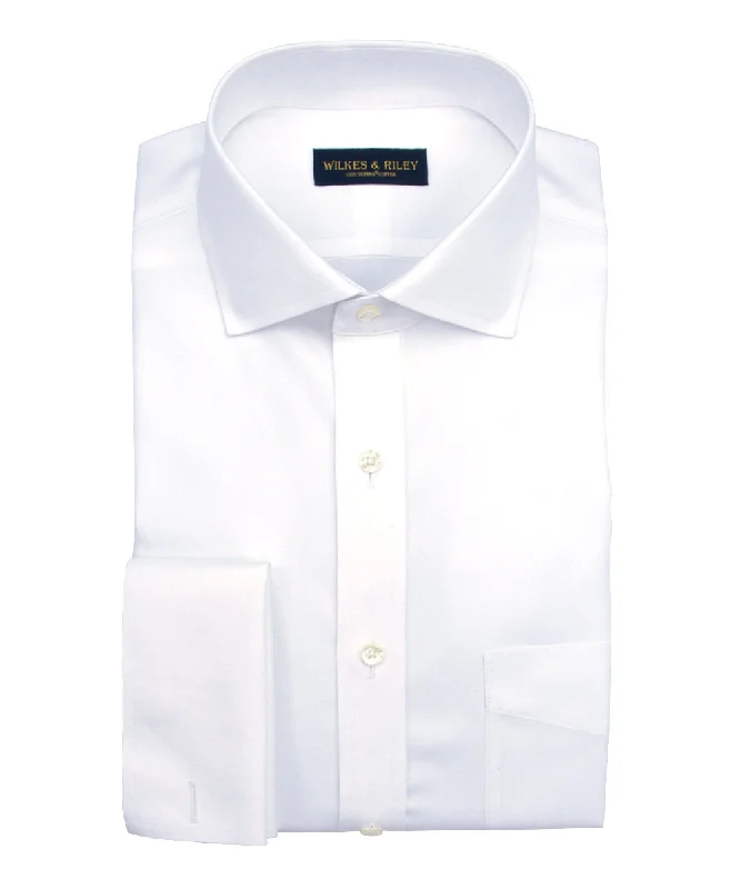 Limited-time discounts on clothing you’ll love Slim Fit White English Spread Collar French Cuff Supima® Cotton Non-Iron Pinpoint Dress Shirt Limited-time discounts on clothing you’ll love Slim Fit White English Spread Collar French Cuff Supima® Cotton Non-Iron Pinpoint Dress Shirt