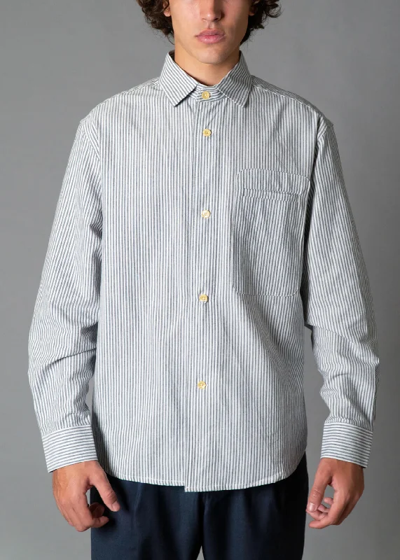 Upgrade your wardrobe with stylish men's apparel – now on sale!  Oxford Stripe Navy