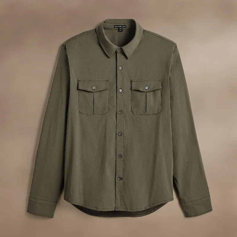 Get ready for your next season with amazing savings on all clothing.  Performance Poplin Shirt - Army Green