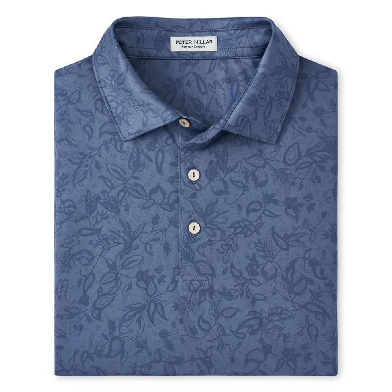Shop the best  fashion at prices you can’t beat.  Peter Millar Carrow Botanical Performance Jersey Polo Shirt - Astral Blue