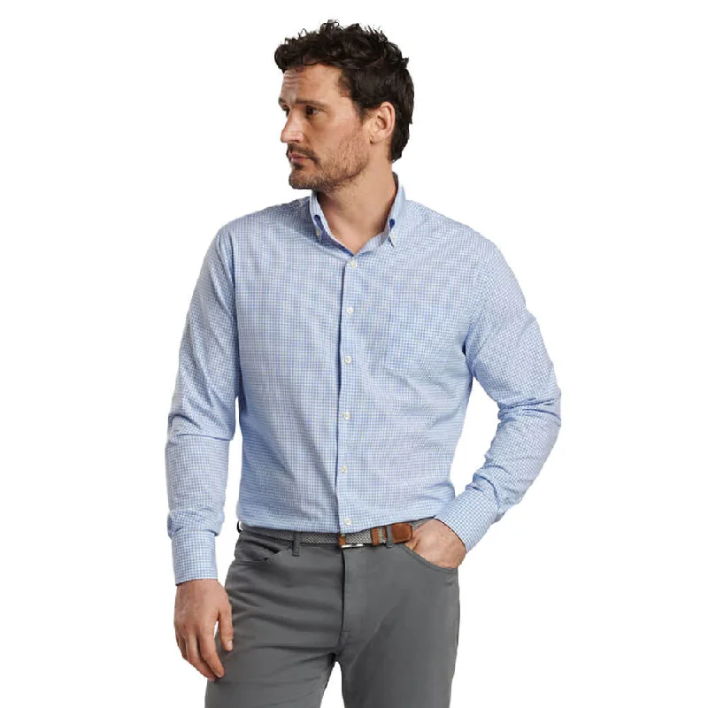 Get the latest styles in clothing – Shop now for unbeatable deals.  Peter Millar Cranbrook Performance Poplin Sport Shirt - Cottage Blue