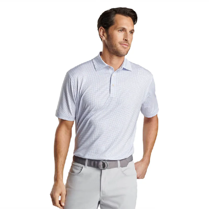 Get fresh fashion for less – Shop trendy clothing at discounted prices.  Peter Millar Daybreak Performance Jersey Polo Shirt - White / Liberty Blue