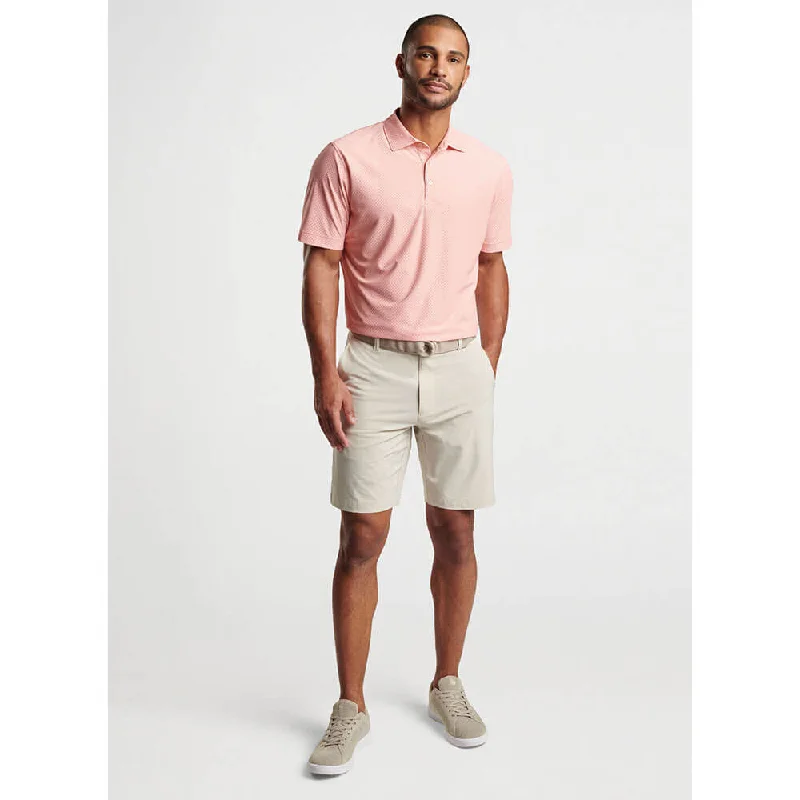 Shop the essentials – men’s wardrobe must-haves on sale.  Peter Millar Men's Quadratic Performance Mesh Polo Shirt - Grapefruit