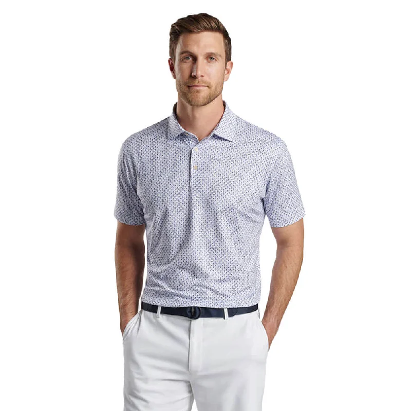 Seasonal sale Peter Millar Pina Skullada Performance Jersey Polo Shirt - White/Sport Navy Seasonal sale Peter Millar Pina Skullada Performance Jersey Polo Shirt - White/Sport Navy