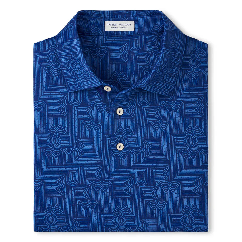 Fresh clothing styles are here – Shop now for exclusive discounts!  Peter Millar PM Maze Performance Jersey Polo Shirt - Sport Navy