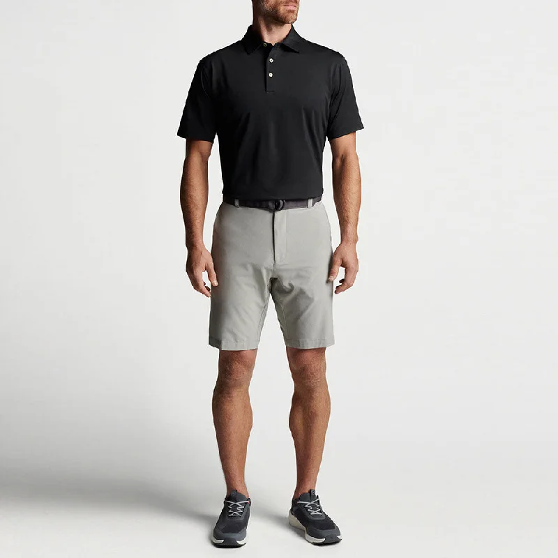 Shop exclusive offers on men’sapparel   Peter Millar Solid Stretch Jersey Sean Self Collar Polo Shirt - Black*