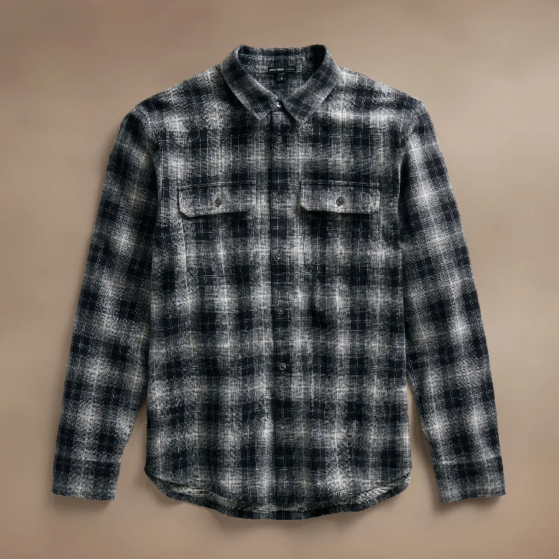 Shop stylish men’s clothing and enjoy amazing discounts.  Plaid Flannel Shirt - Black/White
