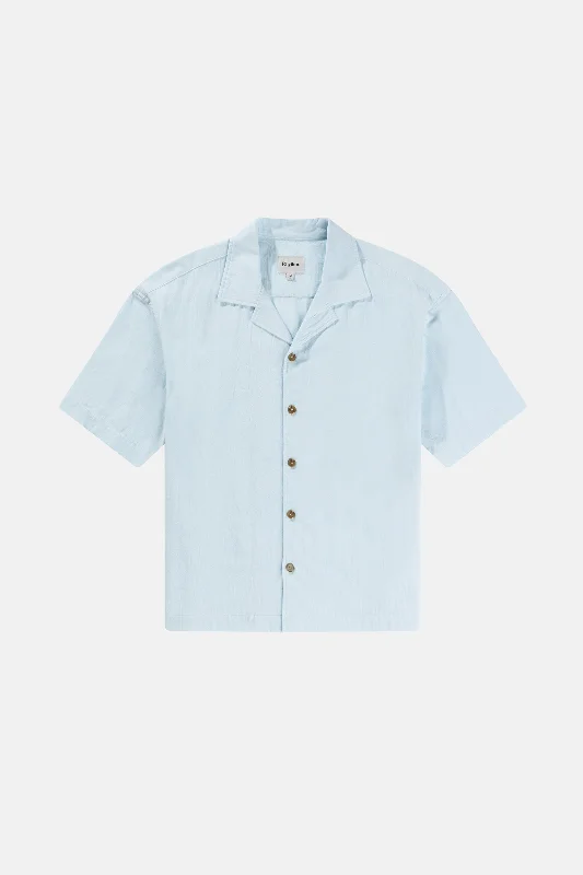 Exclusive discounts on men's fashion – shop today!  Relaxed Texture Ss Shirt Blue