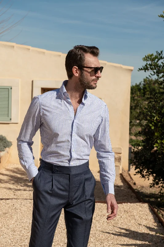 Huge deals on men’s clothing – Limited-time only! Button down light blue striped shirt ”Sartoriale collection”- Made In Italy Huge deals on men’s clothing – Limited-time only! Button down light blue striped shirt ”Sartoriale collection”- Made In Italy