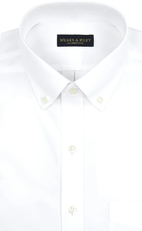 Shop now for affordable fashion – Enjoy free shipping on clothing orders.  Slim Fit White Solid Button-Down Collar Supima® cotton Non-Iron Pinpoint Oxford Dress Shirt