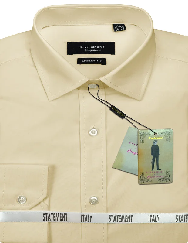 Flash sale on trendy clothing – Limited time offers available online.  MODERN FIT TAN BASIC DRESS SHIRT