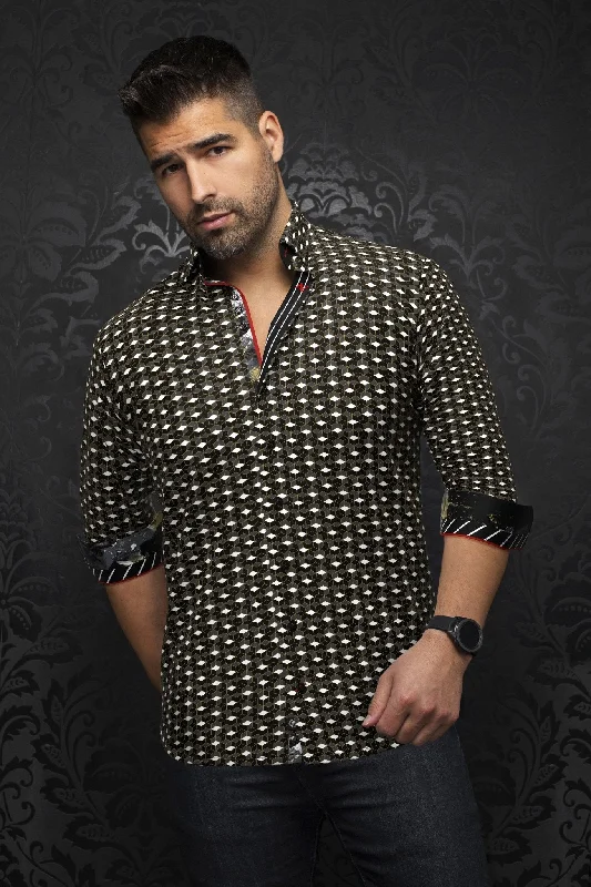 Exclusive clothing deals for  customers – Shop today!  AU NOIR | Long Sleeve Shirt | Suarino Black/Gold