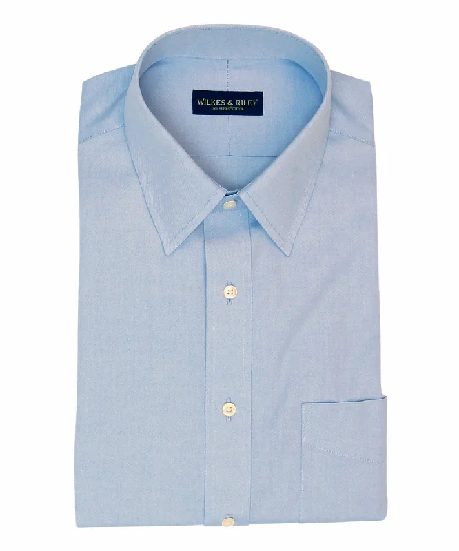 Shop exclusive offers on men’sapparel Tailored Fit Blue Solid Point Collar Supima® Cotton Non-Iron Pinpoint Oxford Dress Shirt Shop exclusive offers on men’sapparel Tailored Fit Blue Solid Point Collar Supima® Cotton Non-Iron Pinpoint Oxford Dress Shirt