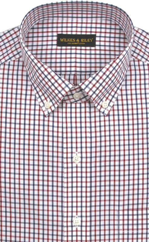 Find your perfect fit at the best prices – Clothing deals now on sale. Tailored Fit Red / Navy Tattersall Button-Down Collar Supima® Cotton Non-Iron Broadcloth Sport Shirt Find your perfect fit at the best prices – Clothing deals now on sale. Tailored Fit Red / Navy Tattersall Button-Down Collar Supima® Cotton Non-Iron Broadcloth Sport Shirt