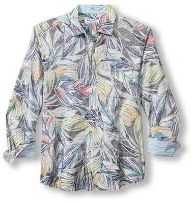End-of-season sale – men’s clothing essentials up to 60% off!  Tommy Bahama Barbados Breeze Lux Vines Sport Shirt - Kohala Teal