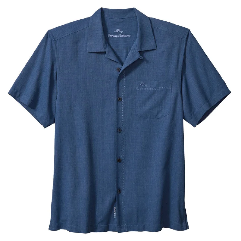 Shop our exclusive men’s fashion deals – limited time only!  Tommy Bahama Big & Tall Coastal Breeze Check Camp Shirt - Dockside Blue