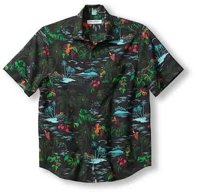 Shop seasonal clothing deals – Big savings on fashion essentials.  Tommy Bahama Big & Tall Bahama Coast Neon Shores Camp Shirt - Black