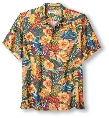 Top-rated clothing on sale – Shop now and get up to 80% off!  Tommy Bahama Big & Tall Coconut Point Sunset Canopy Camp Shirt - Dark Sangria