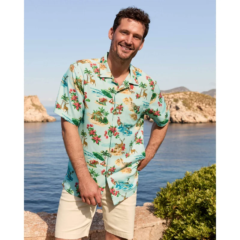 Get ready for the season with exclusive savings on trendy clothes.  Tommy Bahama Big & Tall Santa Shores Camp Shirt - Light Sky