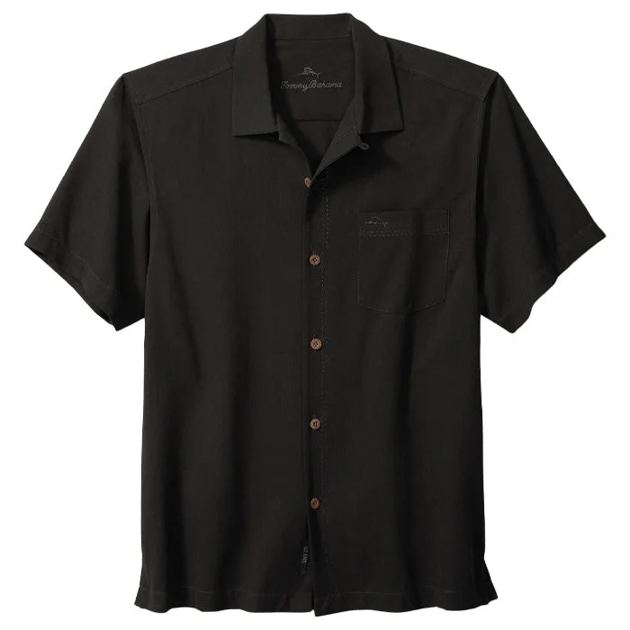 Shop stylish and affordable clothes –   Tommy Bahama Coastal Breeze Check Camp Shirt - Black*