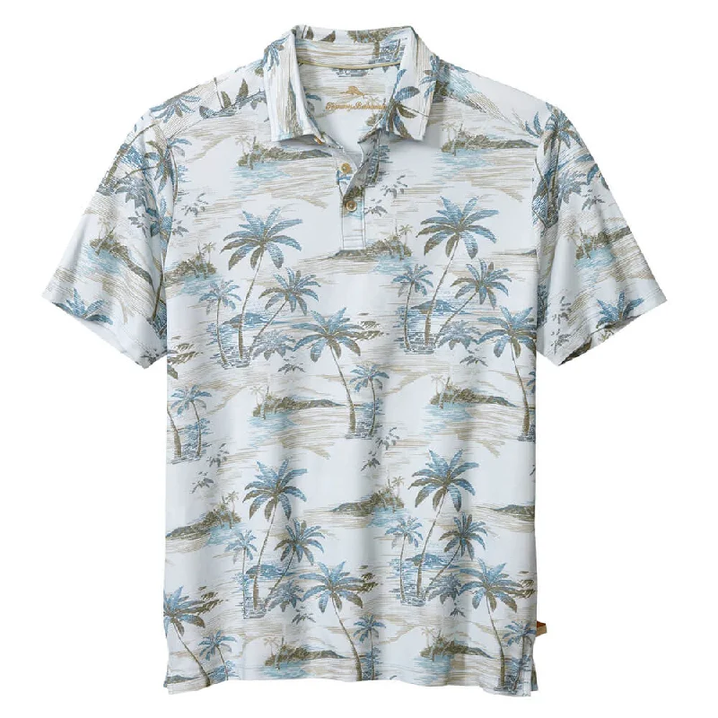 Final clearance: Men’s clothing items up to 70% off!  Tommy Bahama IslandZone Oceanic Oasis Polo Shirt - Sterling Blue