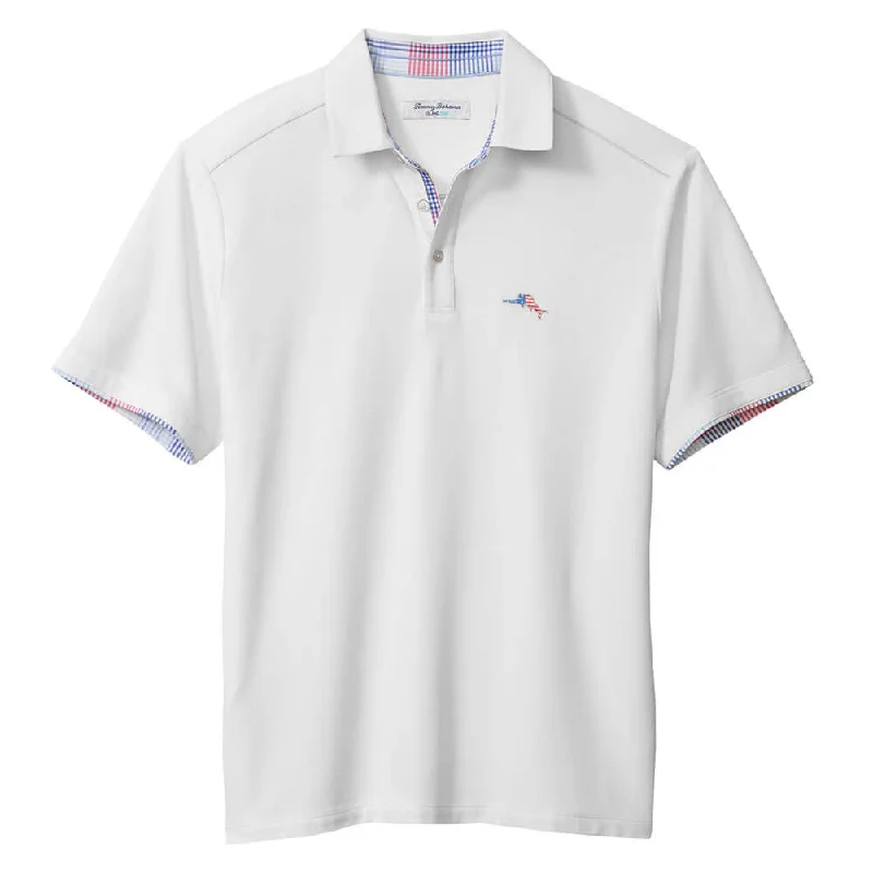 Save big on all types of clothing – Shop the sale now!  Tommy Bahama Islandzone Summerlake Check Five O'Clock Polo Shirt - Bright White
