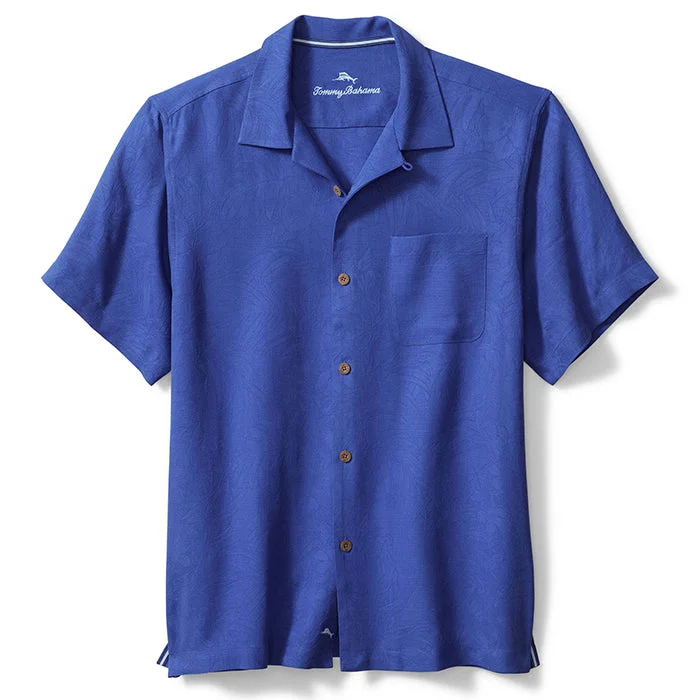 Shop now and save up to 40% on men’s wardrobe essentials.  Tommy Bahama Tropic Isles Camp Shirt - Cobalt Haze