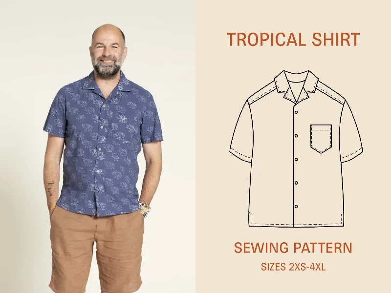 Check out the best prices on men's fashion basics – limited time offer.  Tropical Shirt sewing pattern