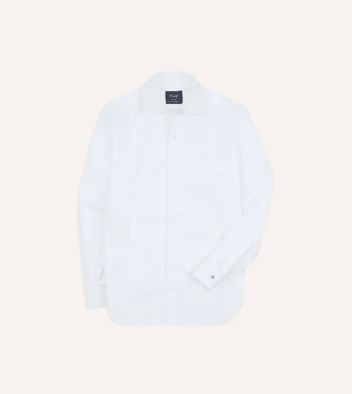 Shop the best clothing sale – Limited-time offer.  White Cotton Bib Front Dinner Shirt