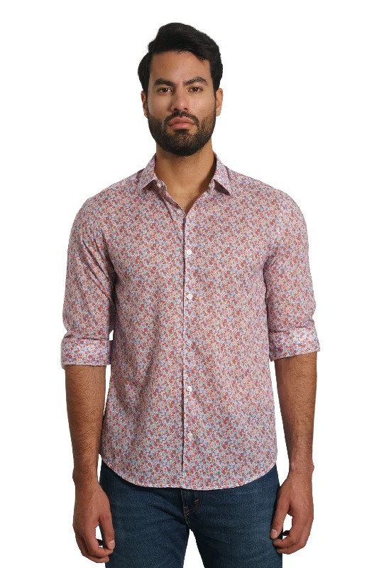 Huge deals on men’s clothing – Limited-time only!  White Print Long Sleeve Shirt Tp-7132