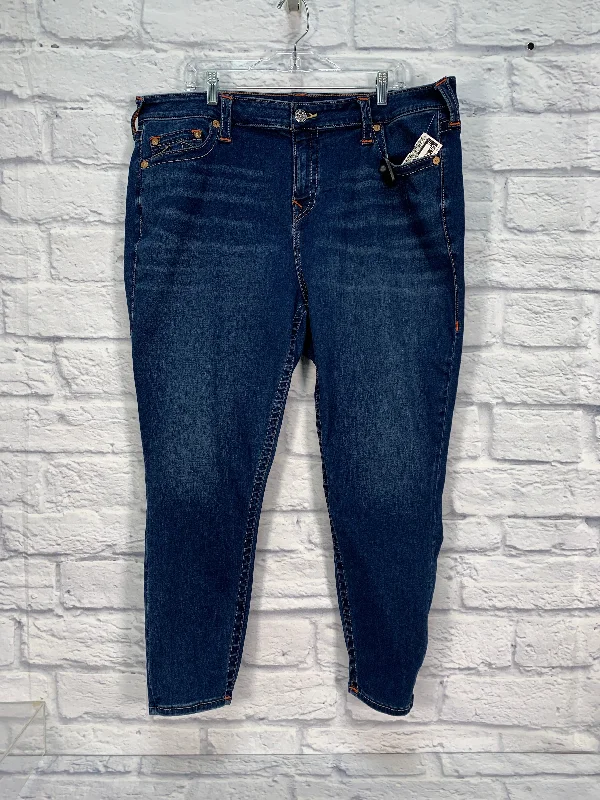 Best deals  fashion – Don’t miss the latest clothing discounts.  Blue Denim Jeans Cropped True Religion, Size 24w